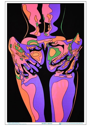 Booty Squeeze Flocked Blacklight Poster - HalfMoonMusic
