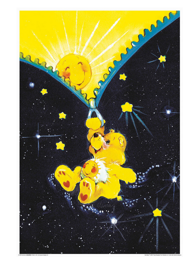 Care Bears Sunshine Galaxy Zipper Non-Flocked Blacklight Poster - HalfMoonMusic