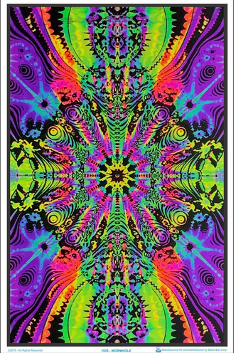 Wormhole Blacklight Poster - HalfMoonMusic