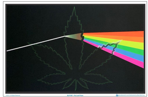 Leaf Prism Blacklight Poster - HalfMoonMusic