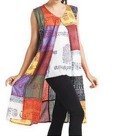 Women's Diety Patch Tunic Open Front - HalfMoonMusic