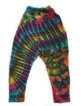 Youth Kids Tie Dye Viscose Harem Legging Pants - HalfMoonMusic