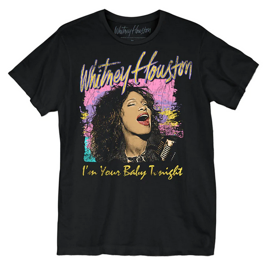 Women's Whitney Houston I'm Your Baby Tonight T-Shirt - HalfMoonMusic