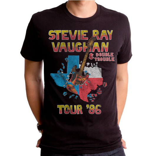 Men's Stevie Ray Vaughan Tour '86 T-Shirt - HalfMoonMusic