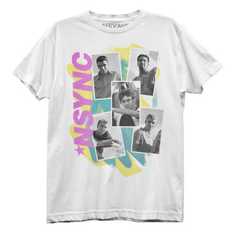 Women's NSYNC Photo Blocks T-Shirt - HalfMoonMusic