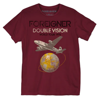 Men's Foreigner Double Vision World Tour T-Shirt - HalfMoonMusic