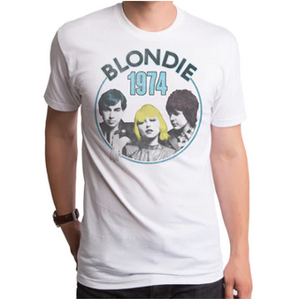 Men's Blondie 1974 Circle T-Shirt - HalfMoonMusic