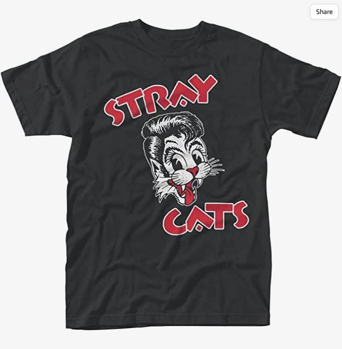Men's Stray Cats Logo T-Shirt - HalfMoonMusic