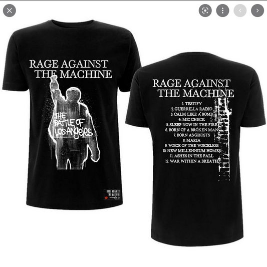 Men's Rage Against The Machine Battle Of LA Album Cover T-Shirt - HalfMoonMusic
