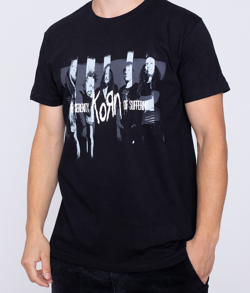 Men's Korn Block Photo T-Shirt - HalfMoonMusic