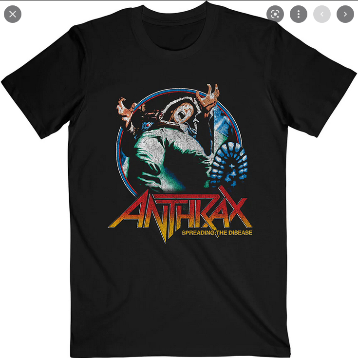 Men's Anthrax Spreadig Vignette T-Shirt - HalfMoonMusic