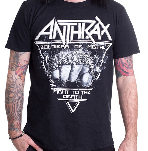 Men's Anthrax Soldier of Metal T-Shirt - HalfMoonMusic