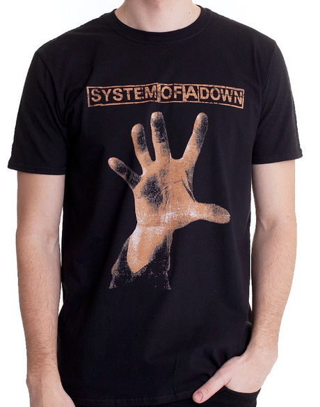 Men's System Of A Down Hand T-Shirt - HalfMoonMusic