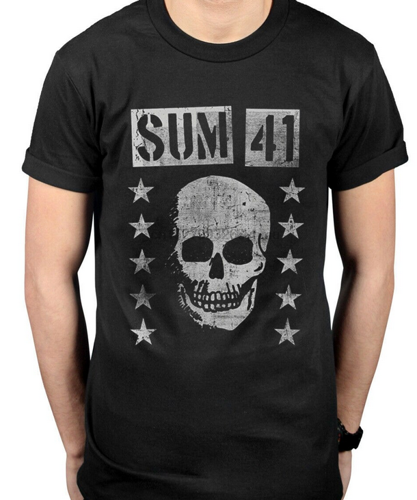 Men's Sum 41 Skull T-Shirt - HalfMoonMusic