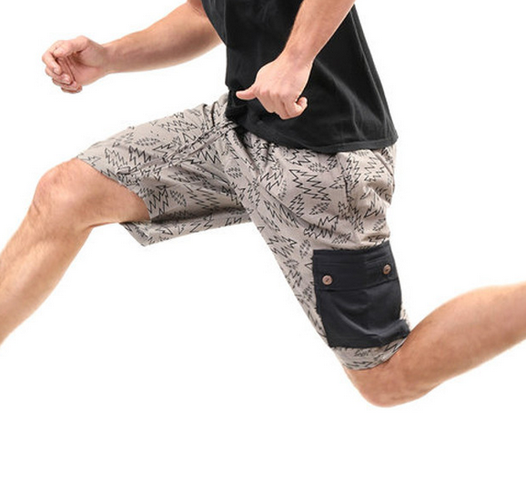 Men's Bolt Print Cargo Shorts - HalfMoonMusic