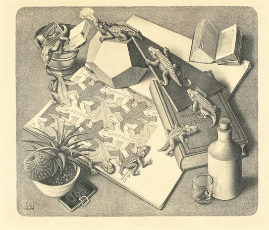 Reptiles MC Escher Print - HalfMoonMusic