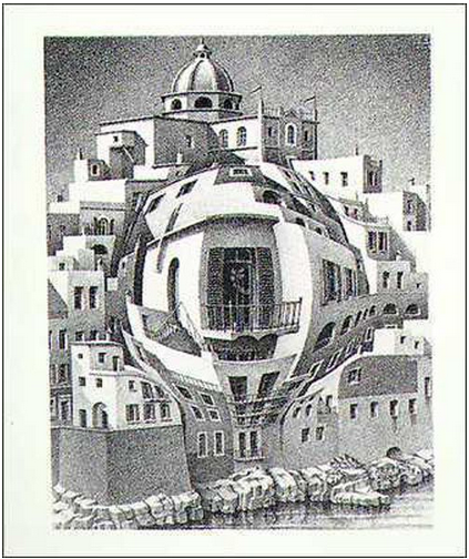 Balcony MC Escher Art Print - HalfMoonMusic