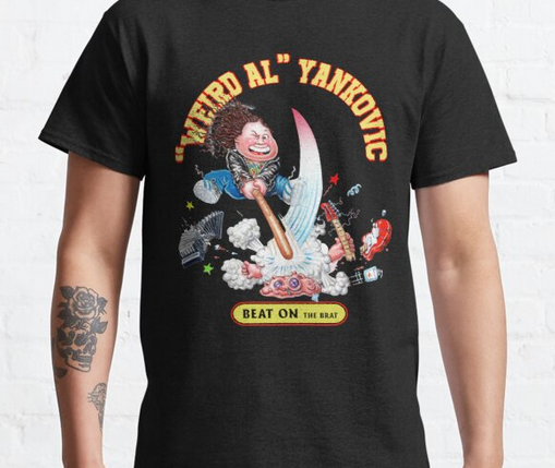 Men's Weird Al Yankovic Beat on The Brat T-Shirt - HalfMoonMusic