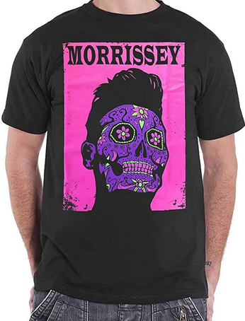 Men's Morrissey Pink Day of the Dead T-Shirt - HalfMoonMusic