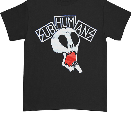 Men's Subhumans Skull T-Shirt - HalfMoonMusic