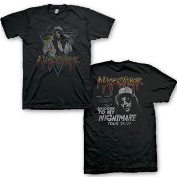 Men's Alice Cooper Bat T-Shirt - HalfMoonMusic
