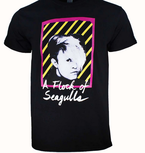 Men's Neon A Flock Of Seagulls T-Shirt - HalfMoonMusic