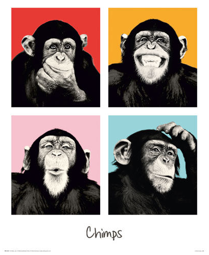 The Chimps Art Print - HalfMoonMusic