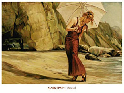 Mark Spain Parasol Saffron Edt. Art Print - HalfMoonMusic