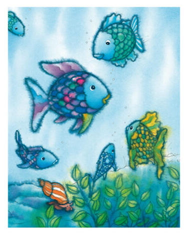 The Rainbow Fish VI Foiled Art Print - HalfMoonMusic