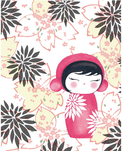 Baby Kiku, The Mizuki Dolls Art Print - HalfMoonMusic