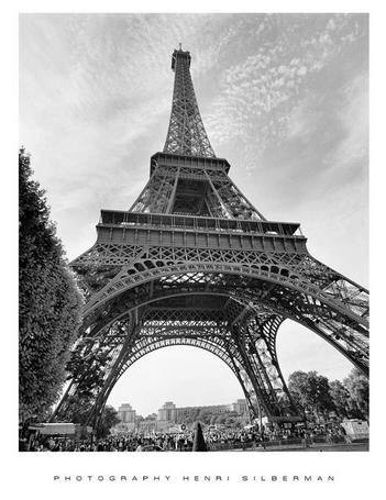 La Tour Eiffel, Paris by Henri Silberman Art Print - HalfMoonMusic