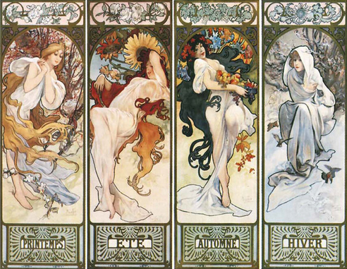 Les Saisons Art Print - HalfMoonMusic