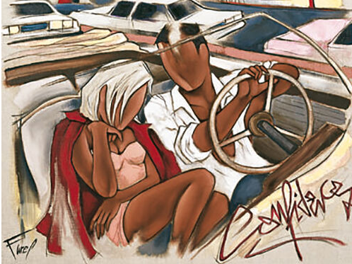 La Route des Confidences Art Print - HalfMoonMusic