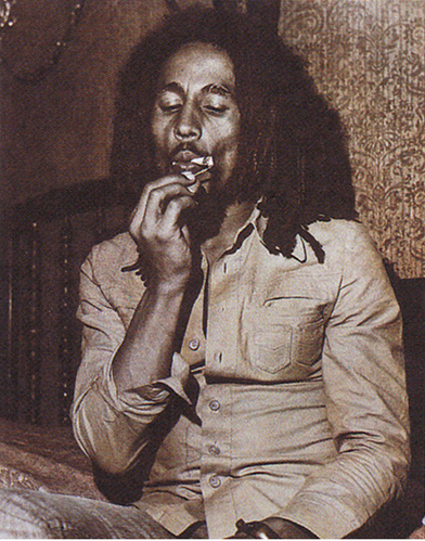 Bob Marley Smoking Art Print - HalfMoonMusic