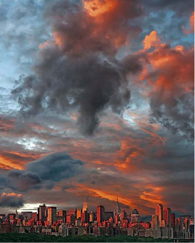 Clouds Over New York City Art Print - HalfMoonMusic