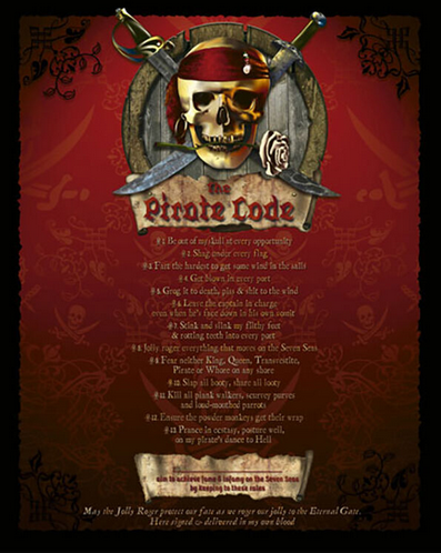 The Pirate Code Art Print - HalfMoonMusic