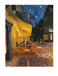 Terrasse de Cafe la Nuit Art Print - HalfMoonMusic
