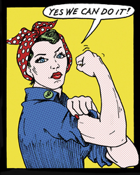 Rosie the Riveter Yes We Can Do It! Art Print - HalfMoonMusic