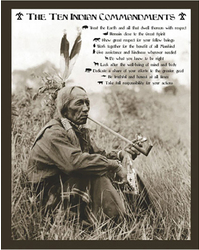 Ten Indian Commandments Art Print - HalfMoonMusic