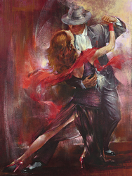 Tango Argentino II Art Print - HalfMoonMusic