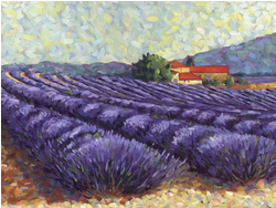 Lavender Fields II Art Print - HalfMoonMusic