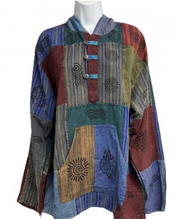Unisex Patchwork Symbols Light Hoodie - HalfMoonMusic