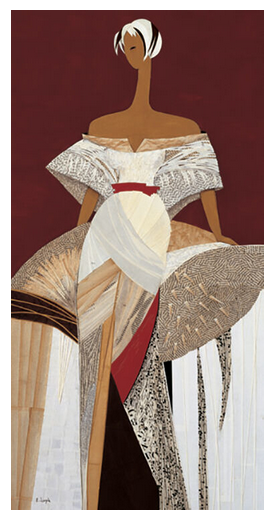 Diane White Dress Art Print - HalfMoonMusic