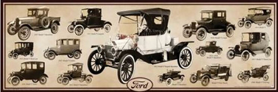 Ford Model T Art Print - HalfMoonMusic