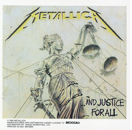 Metallica And Justice For All Window Sticker - HalfMoonMusic
