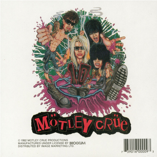 Motley Crue 10 Window Sticker - HalfMoonMusic