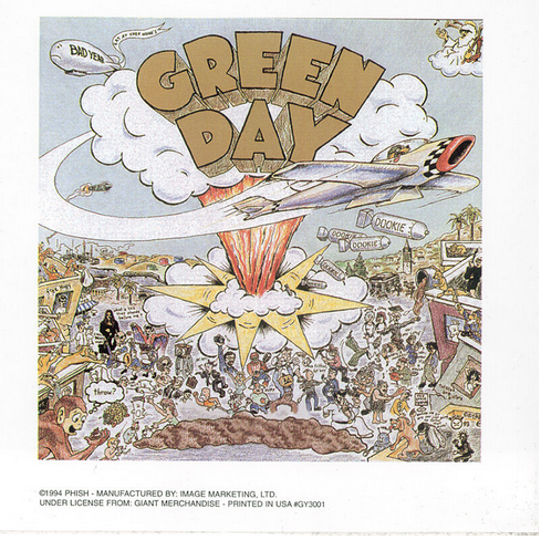 Green Day Album Cover Window Sticker - HalfMoonMusic