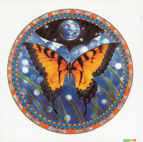 Earth Butterfly Window Sticker - HalfMoonMusic