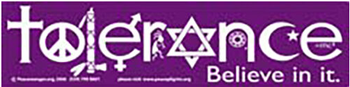 Tolerance Bumper Sticker - HalfMoonMusic