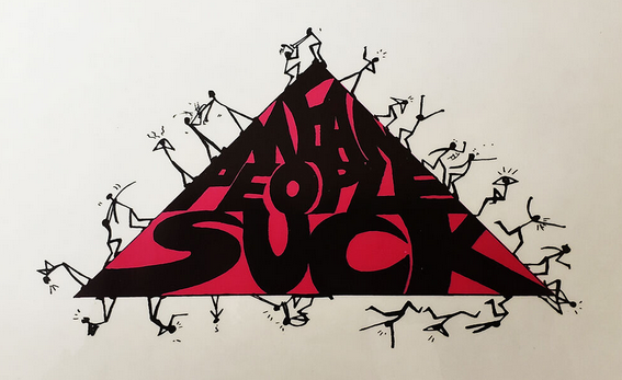 Mean People Suck Window Sticker - HalfMoonMusic